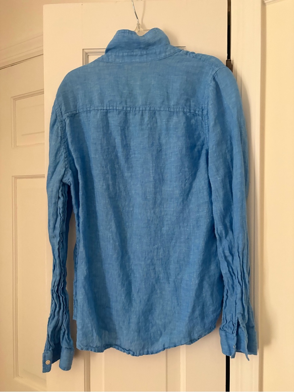 Lilly Pulitzer Light Blue Button-Down Linen Shirt - Picture 2 of 2